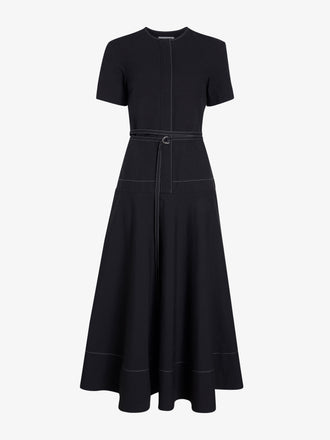 Proenza Schouler Still Life image of Elizabeth Dress in Solid Cotton Linen in Black