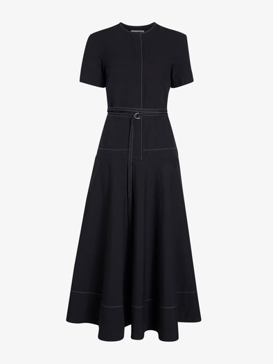 Proenza Schouler Still Life image of Elizabeth Dress in Solid Cotton Linen in Black