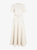 Proenza Schouler Still Life image of Elizabeth Dress in Solid Cotton Linen in Barley Melange