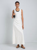 Proenza Schouler Front full length image of model wearing Violeta Dress in Jacquard Cotton in Off White