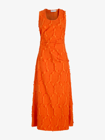 Proenza Schouler Still Life image of Violeta Dress in Jacquard Cotton in Flame