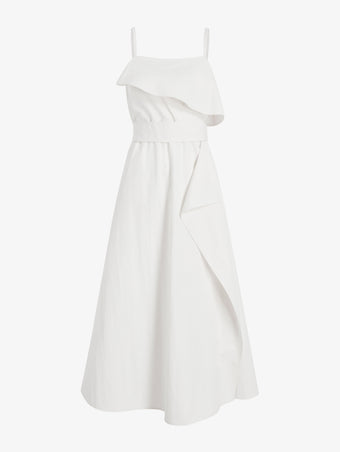 Proenza Schouler Still Life image of Reign Dress in Washed Cotton in Alabaster