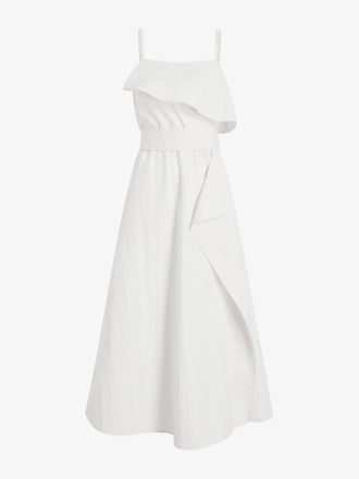 Proenza Schouler Still Life image of Reign Dress in Washed Cotton in Alabaster