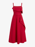 Proenza Schouler Still Life image of Reign Dress in Washed Cotton in Brick