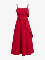 Proenza Schouler Still Life image of Reign Dress in Washed Cotton in Brick