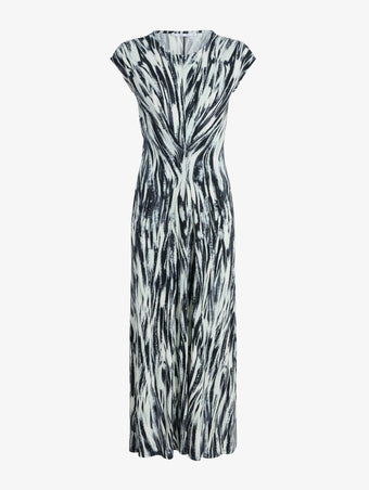 Proenza Schouler Still Life image of Miranda Dress in Printed Jersey in Pale Blue Multi