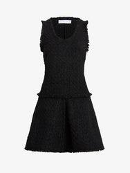 Proenza Schouler Still Life image of Kaida Dress in Basketweave Tweed in Black
