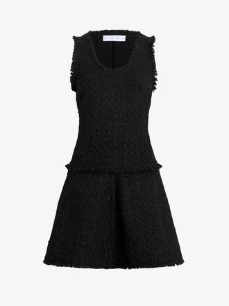Proenza Schouler Still Life image of Kaida Dress in Basketweave Tweed in Black