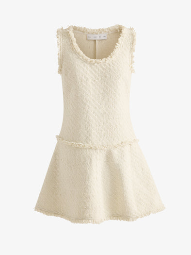Proenza Schouler Still Life image of Kaida Dress in Basketweave Tweed in White