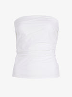 Proenza Schouler Still Life image of Maisy Strapless Top in Poplin in White