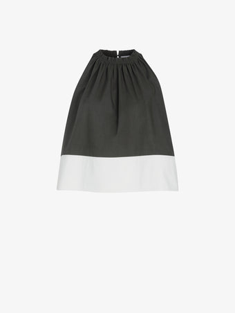 Proenza Schouler Still Life image of Esme Top in Poplin in WillowWhite