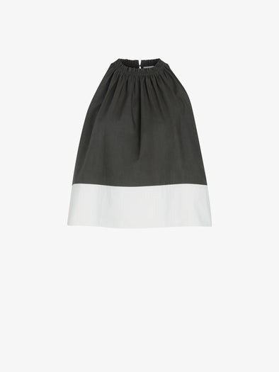 Proenza Schouler Still Life image of Esme Top in Poplin in WillowWhite