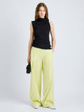 Proenza Schouler Front full length image of model wearing Circe Top in Stretch Lace in Black