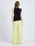 Proenza Schouler Back full length image of model wearing Circe Top in Stretch Lace in Black