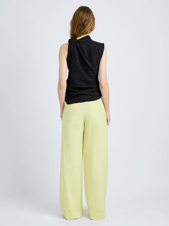 Proenza Schouler Back full length image of model wearing Circe Top in Stretch Lace in Black
