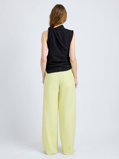 Proenza Schouler Back full length image of model wearing Circe Top in Stretch Lace in Black