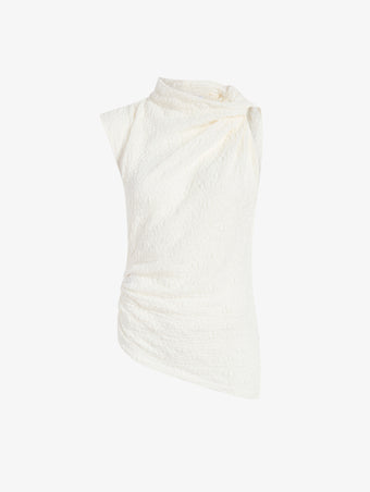 Proenza Schouler Still Life image of Circe Top in Stretch Lace in Alabaster