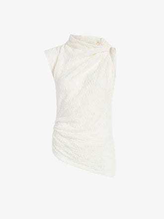Proenza Schouler Still Life image of Circe Top in Stretch Lace in Alabaster