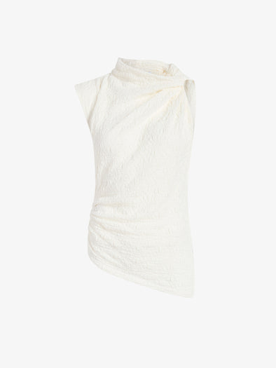 Proenza Schouler Still Life image of Circe Top in Stretch Lace in Alabaster