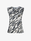 Proenza Schouler Still Life image of Megan Top in Printed Twill in Pale Blue Multi