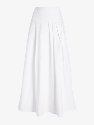 Proenza Schouler Still Life image of Nessa Skirt in Poplin in White