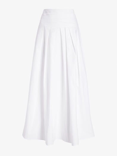 Proenza Schouler Still Life image of Nessa Skirt in Poplin in White
