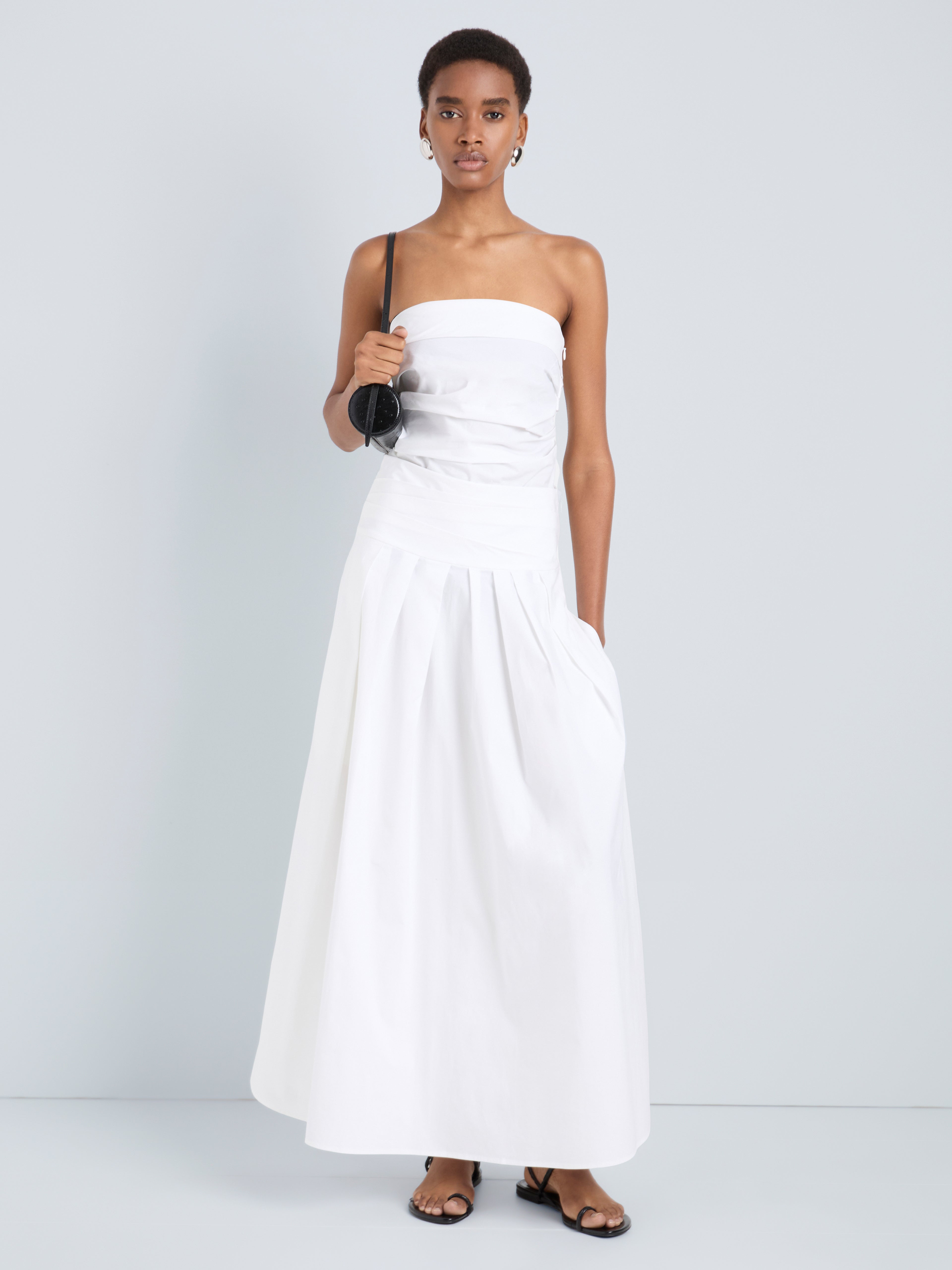 Proenza Schouler White Label Nessa Skirt in Poplin - White