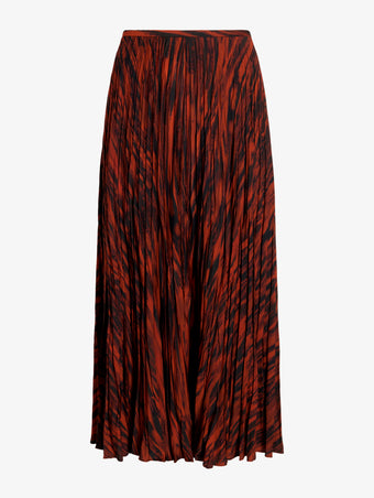 Proenza Schouler Still Life image of Runa Skirt in Printed Soft Twill in Brick Multi