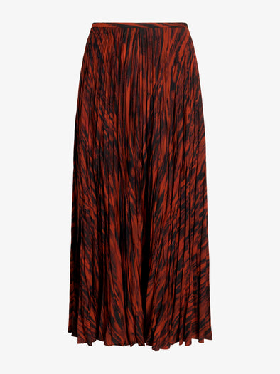Proenza Schouler Still Life image of Runa Skirt in Printed Soft Twill in Brick Multi