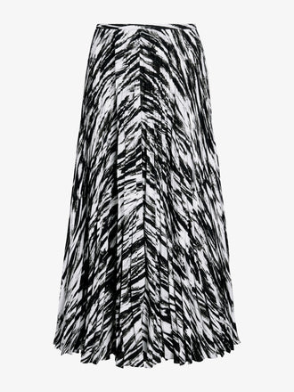 Proenza Schouler Still Life image of Runa Skirt in Printed Soft Twill in Pale Blue Multi