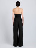 Proenza Schouler Back full length image of model wearing Coralie Pant in Poplin in Black