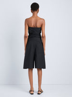 Proenza Schouler Back full length image of model wearing Clio Short in Poplin in Black