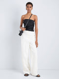 Proenza Schouler Front full length image of model wearing Shilo Pant in Jacquard Cotton in Off White