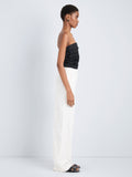 Proenza Schouler Side full length image of model wearing Shilo Pant in Jacquard Cotton in Off White
