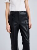 Proenza Schouler Detail image of model wearing Isadora Pant in Leather in Black