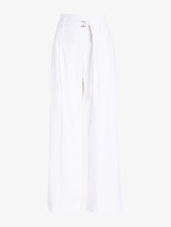 Proenza Schouler Still Life image of Cropped Raver Pant in Poplin in White
