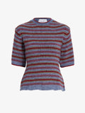 Proenza Schouler Still Life image of Dana Sweater in Stripe Knit in Periwinkle Stripe
