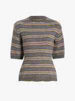 Proenza Schouler Still Life image of Dana Sweater in Stripe Knit in Willow Stripe
