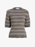 Proenza Schouler Still Life image of Dana Sweater in Stripe Knit in Willow Stripe