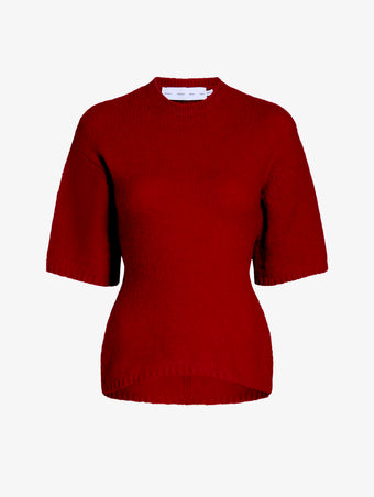 Proenza Schouler Still Life image of Dana Sweater in Stripe Knit in Brick