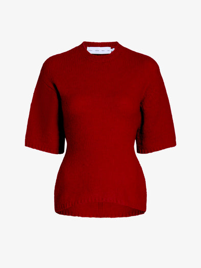 Proenza Schouler Still Life image of Dana Sweater in Stripe Knit in Brick