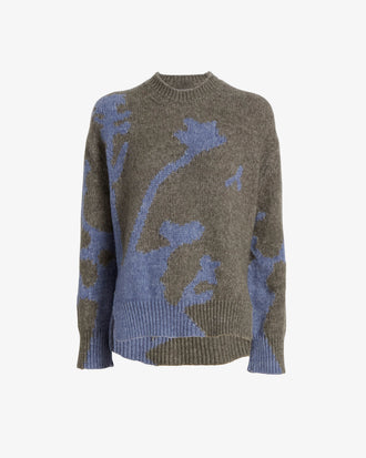 Proenza Schouler Still life image of Cathy Sweater in Wool Knit in Willow Periwinkle