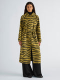 Proenza Schouler Front full length image of model wearing Lyra Top in LW Faux Leather in Oxblood