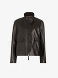 Proenza Schouler Still Life image of Gio Jacket in Lightweight Leather in Coffee
