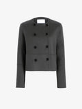 Proenza Schouler Still Life image of Courtney Jacket in Melton in Charcoal Melange