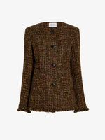 Proenza Schouler Still Life image of Aurelia Jacket in Tweed in Henna Multi