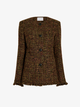 Proenza Schouler Still Life image of Aurelia Jacket in Tweed in Henna Multi