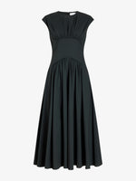 Proenza Schouler Still Life image of Nyssa Dress in Stretch Cotton in Dark Green