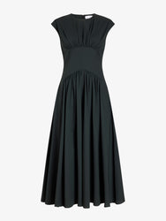 Proenza Schouler Still Life image of Nyssa Dress in Stretch Cotton in Dark Green