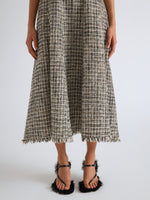 Proenza Schouler Front full length image of model wearing Mimi Dress in Crepe Jersey in Sea